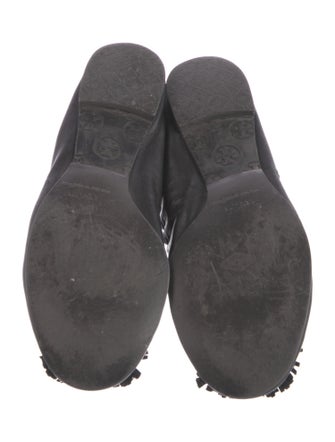 Tory Burch Leather Tassel Accents Ballet Flats