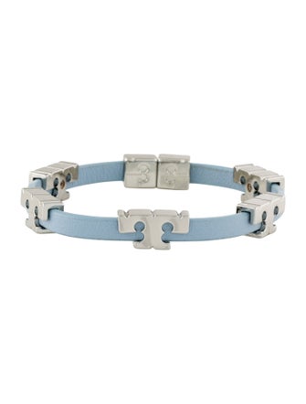Tory Burch Leather Serif-T Wrap Bracelet