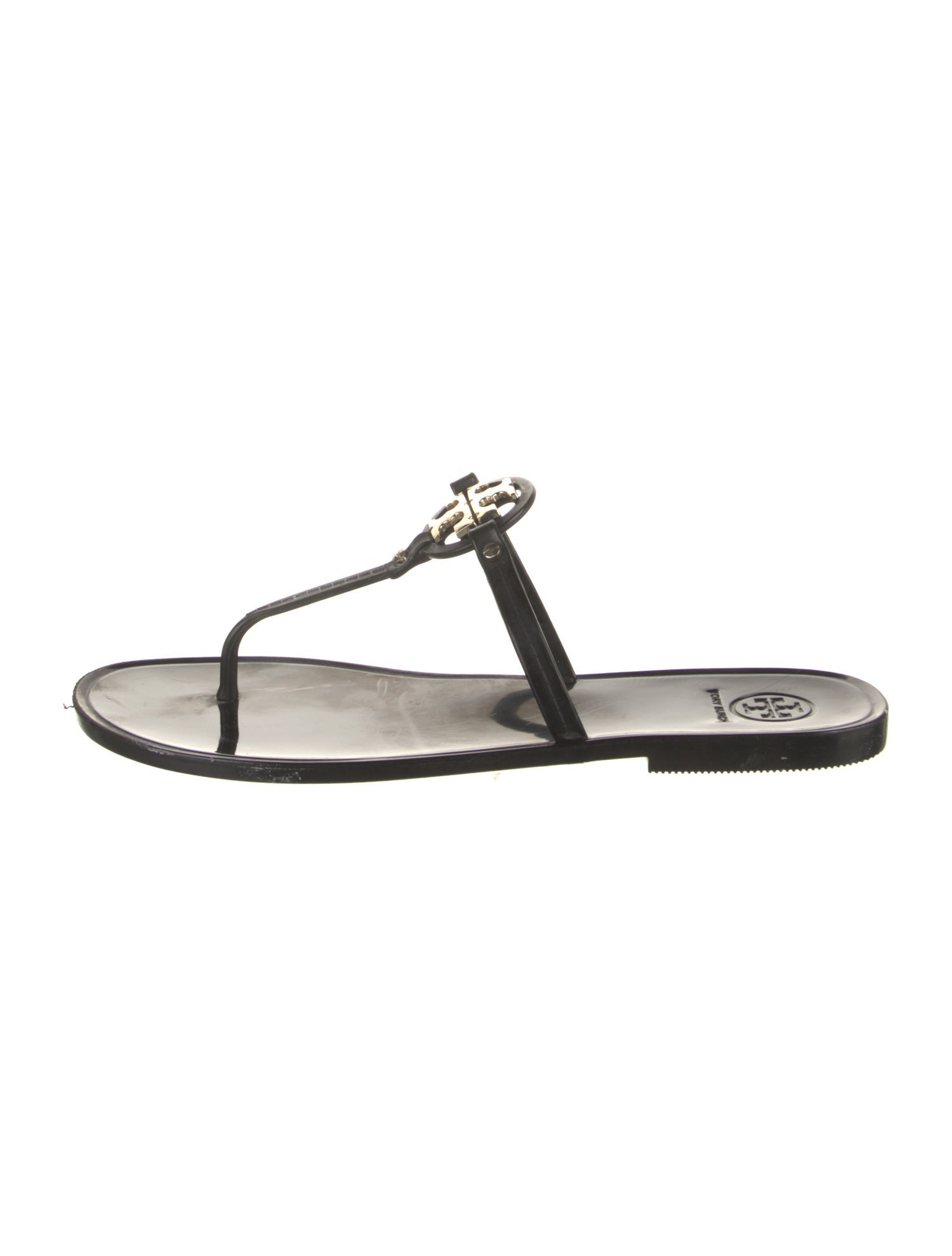 Tory Burch Rubber Studded Accents T-Strap Sandals