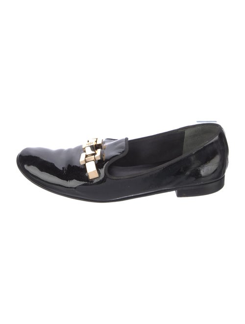 Tory Burch Patent Leather Bow Accents Loafers