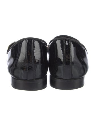 Tory Burch Patent Leather Bow Accents Loafers