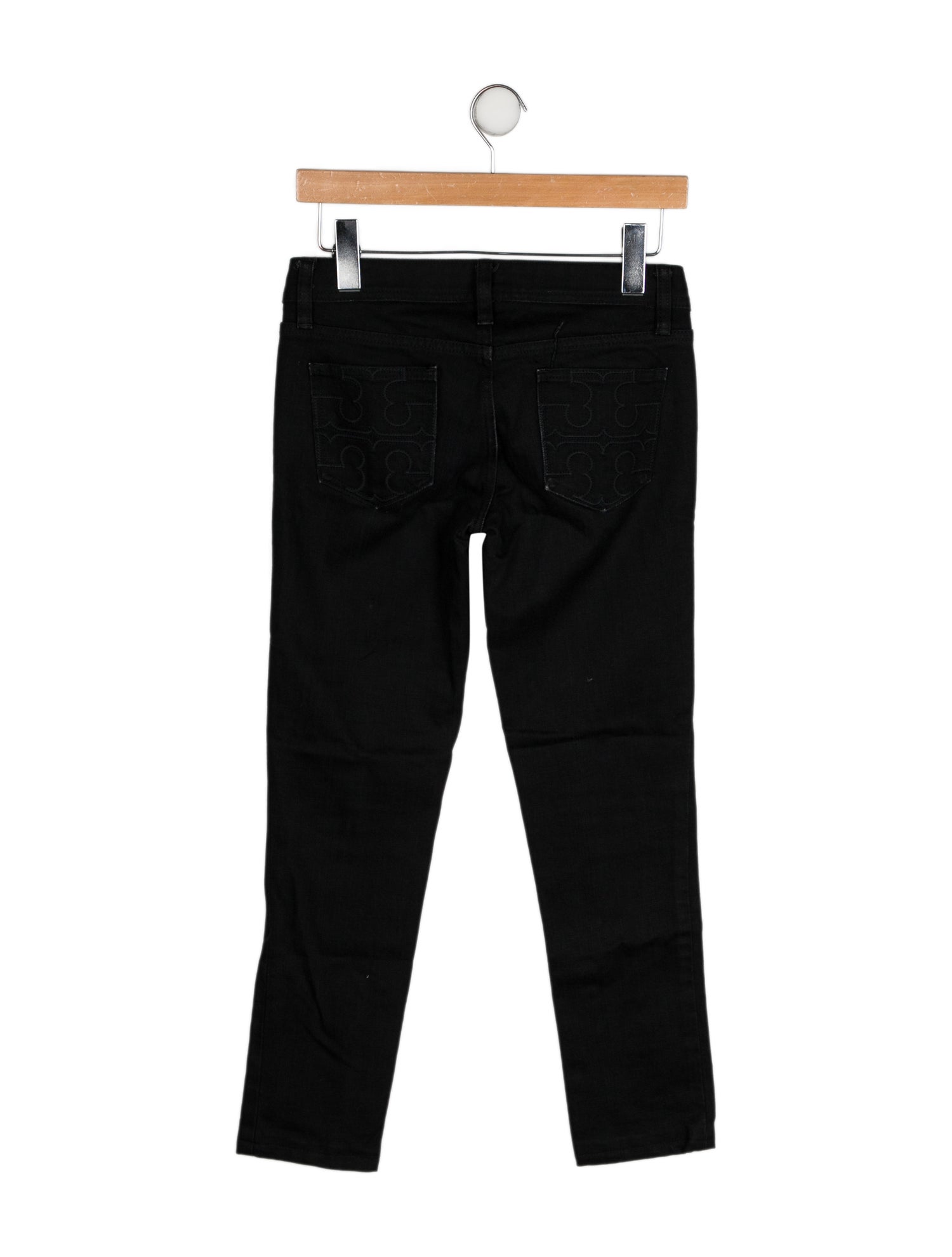 Tory Burch Mid-Rise Straight Leg Jeans