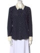 Tory Burch Silk Polka Dot Print Button-Up Top
