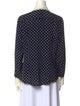 Tory Burch Silk Polka Dot Print Button-Up Top