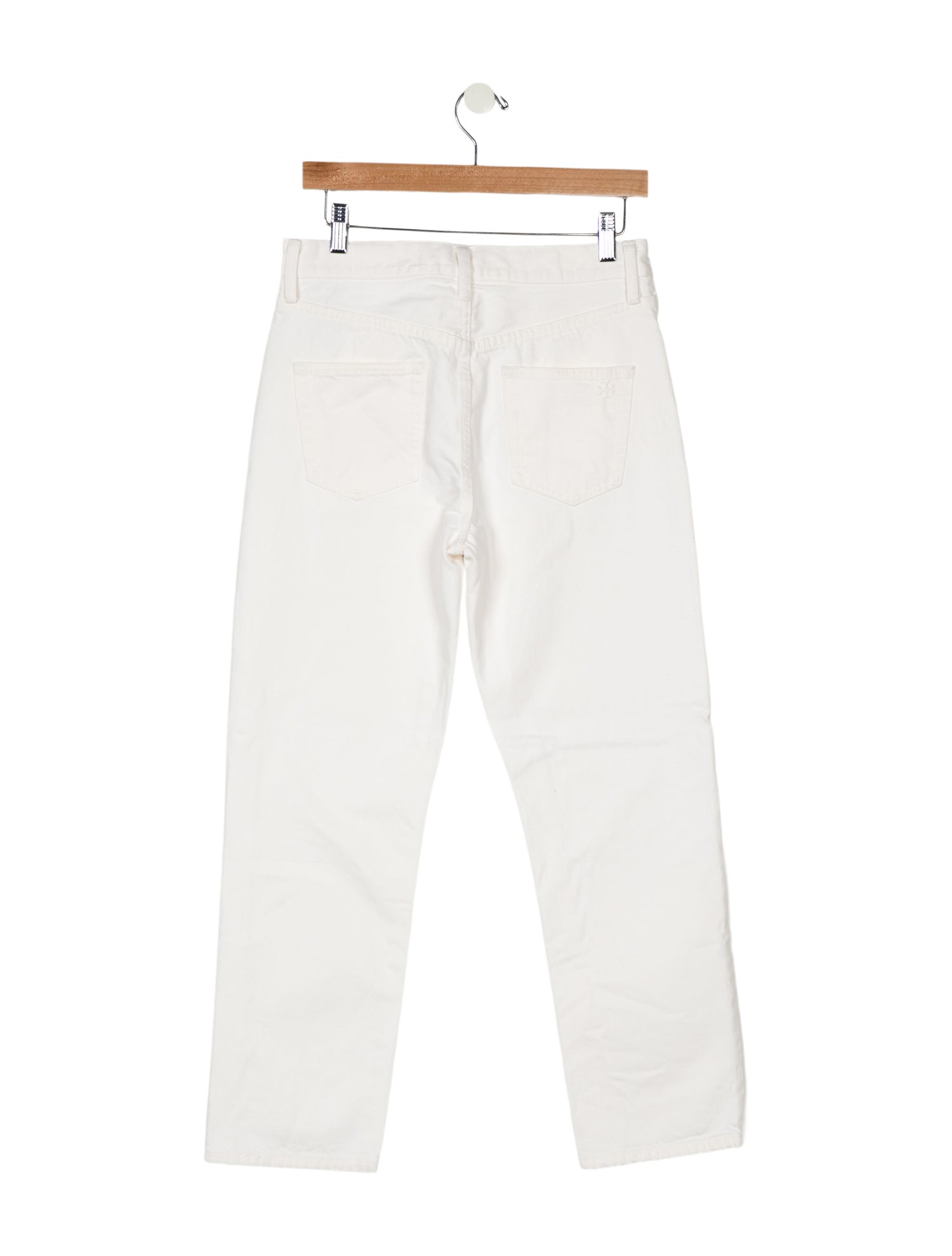 Tory Burch Mid-Rise Straight Leg Jeans