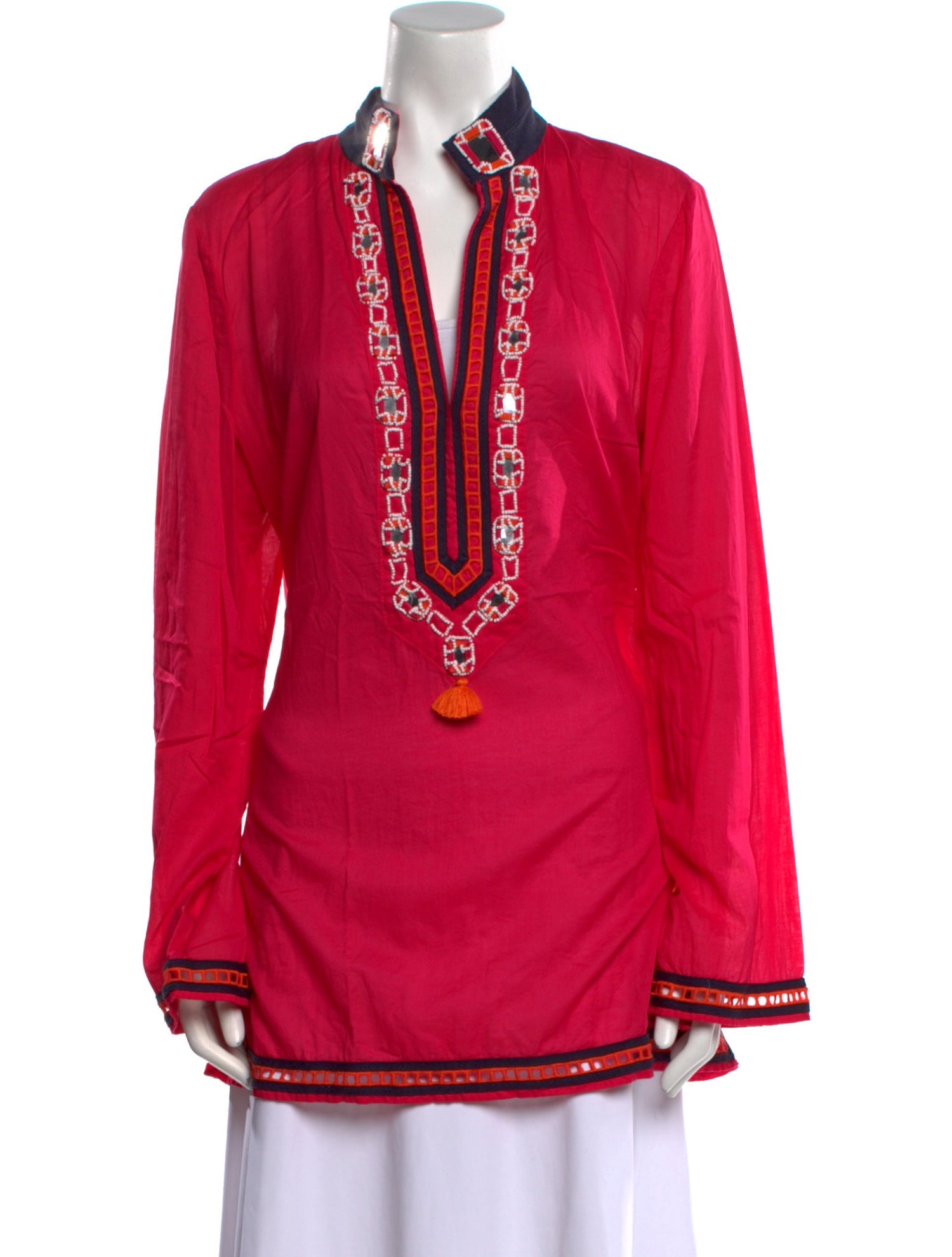 Tory Burch Mock Neck Long Sleeve Tunic