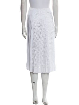 Tory Burch Lasercut Accents Midi Length Skirt