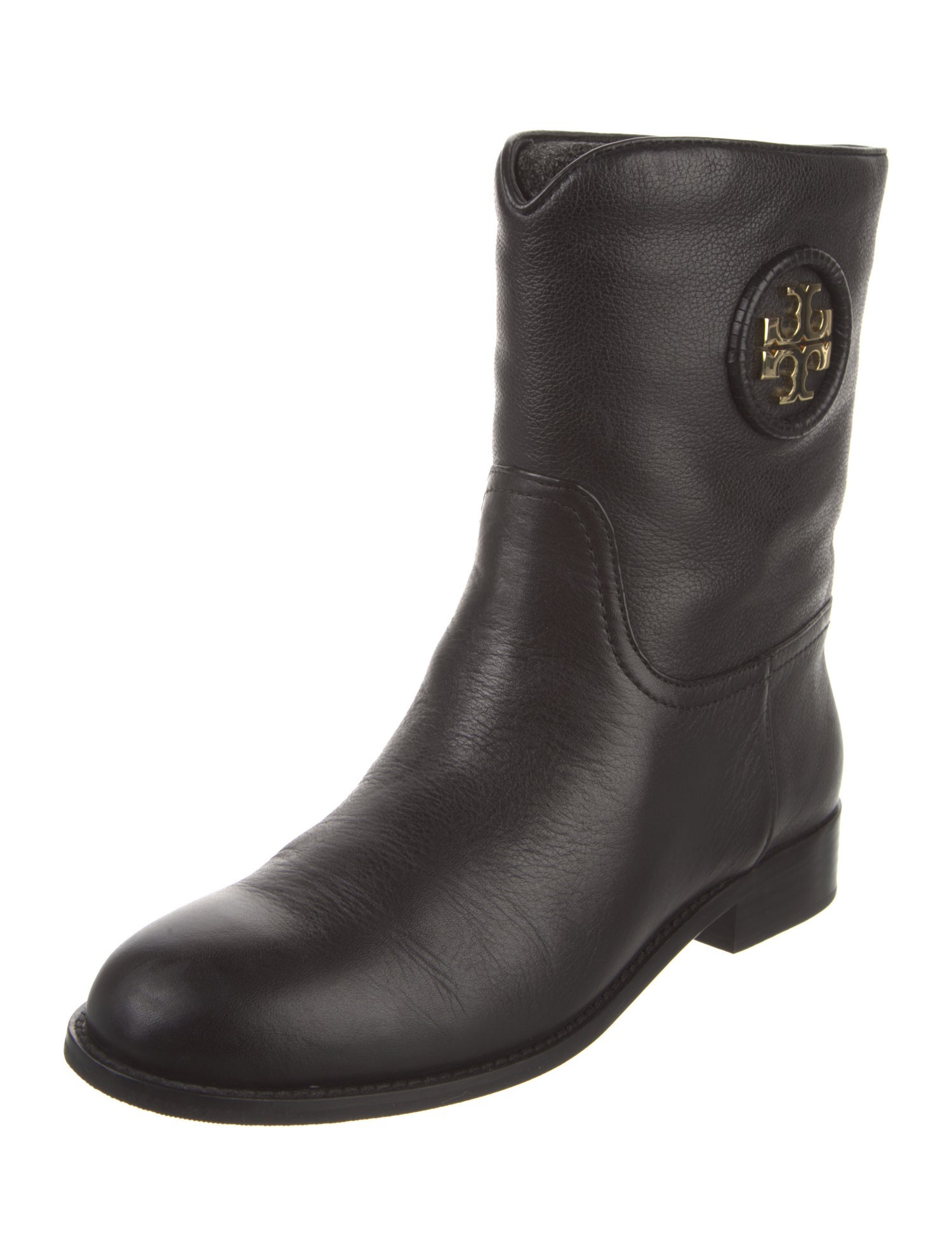 Tory Burch Leather Moto Boots