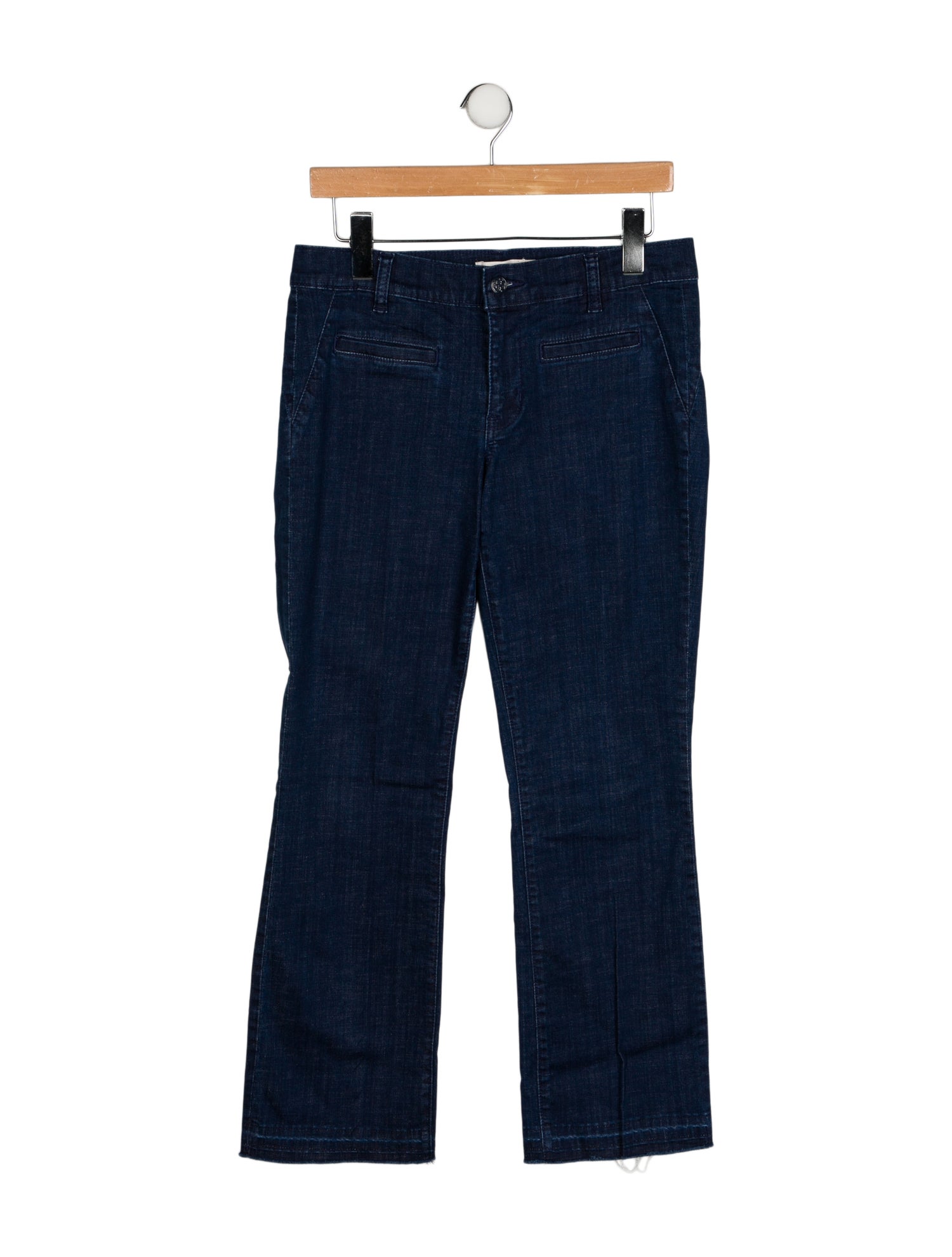 Tory Burch Mid-Rise Straight Leg Jeans