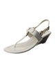 Tory Burch Leather Cutout Accent T-Strap Sandals