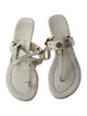 Tory Burch Leather Cutout Accent T-Strap Sandals