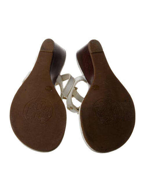 Tory Burch Leather Cutout Accent T-Strap Sandals