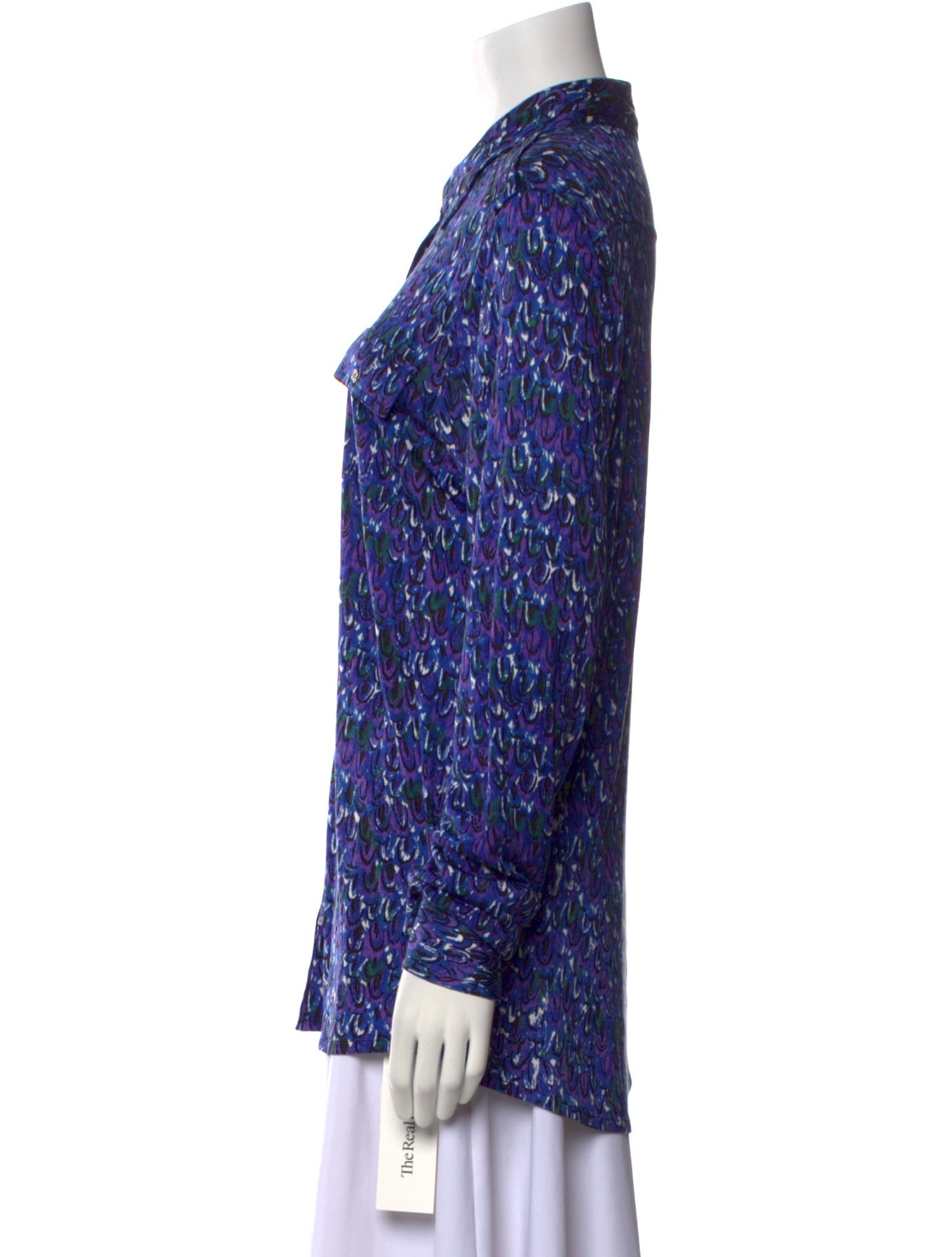 Tory Burch Silk Printed Button-Up Top