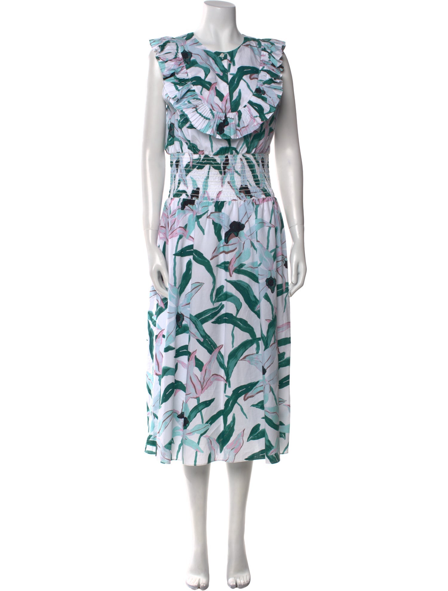Tory Burch Floral Print Midi Length Dress w/ Tags