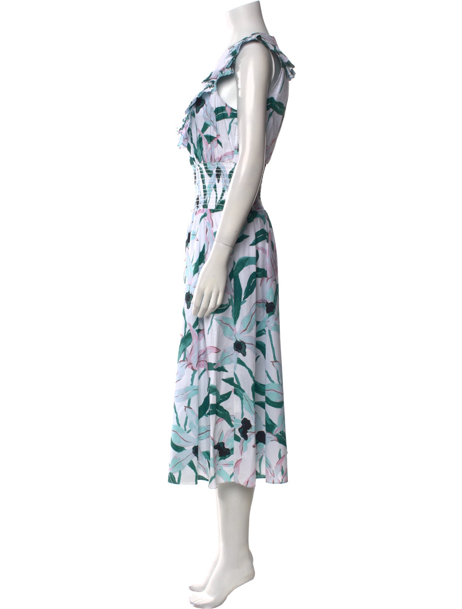 Tory Burch Floral Print Midi Length Dress w/ Tags