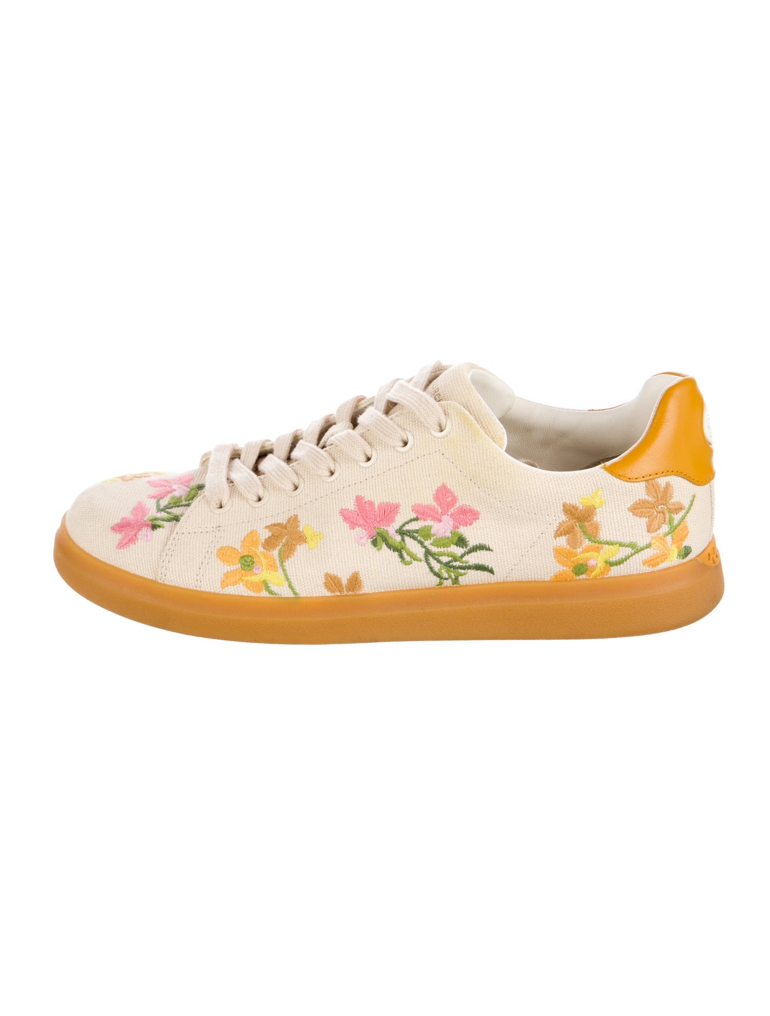 Tory Burch Canvas Floral Print Sneakers