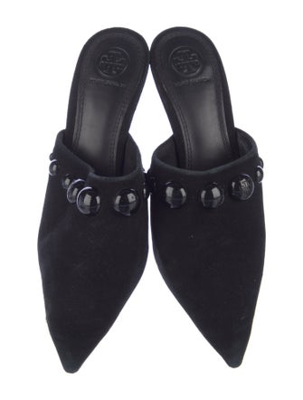 Tory Burch Suede Studded Accents Mules