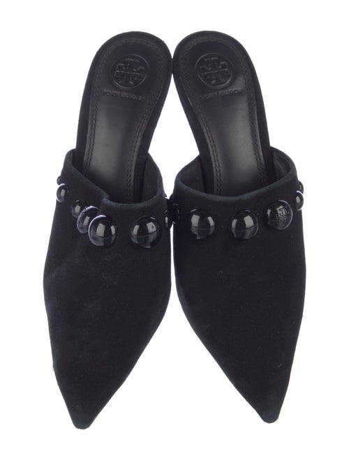 Tory Burch Suede Studded Accents Mules