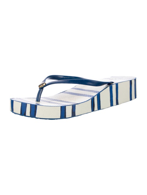 Tory Burch Rubber Striped Flip Flops