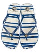 Tory Burch Rubber Striped Flip Flops