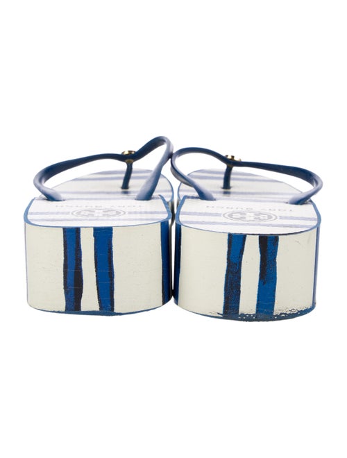 Tory Burch Rubber Striped Flip Flops