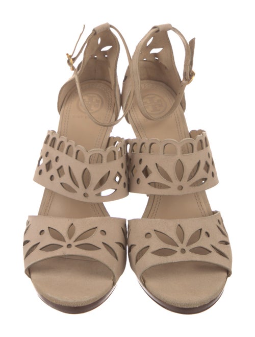 Tory Burch Suede Lasercut Accents Sandals
