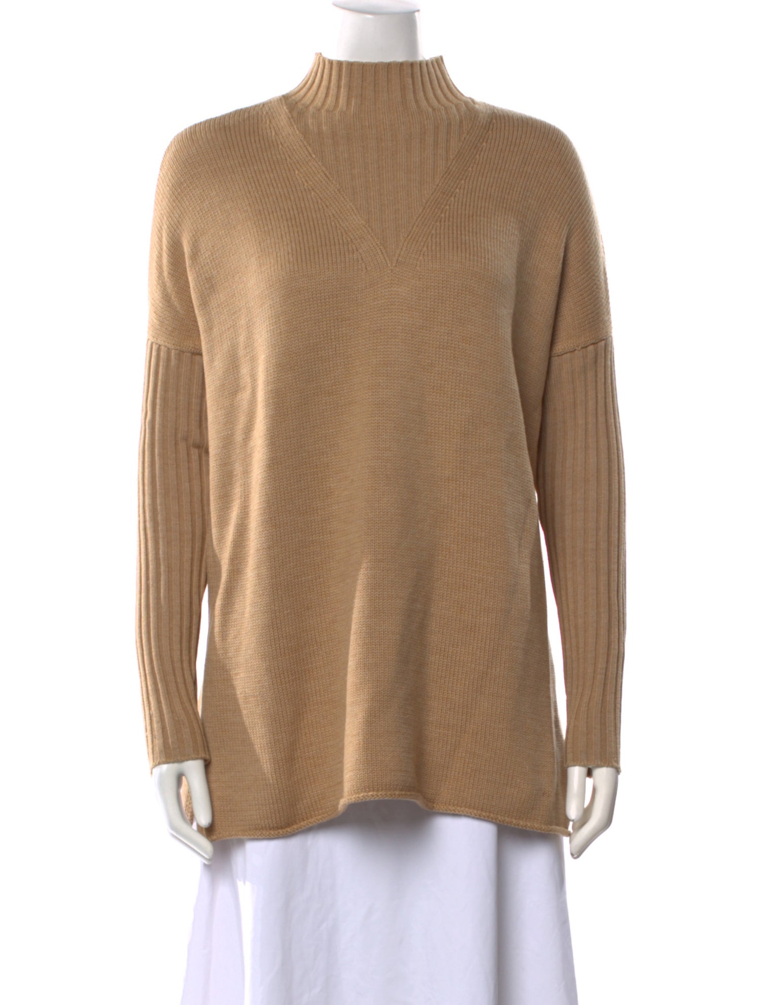 Tory Burch Merino Wool Mock Neck Sweater
