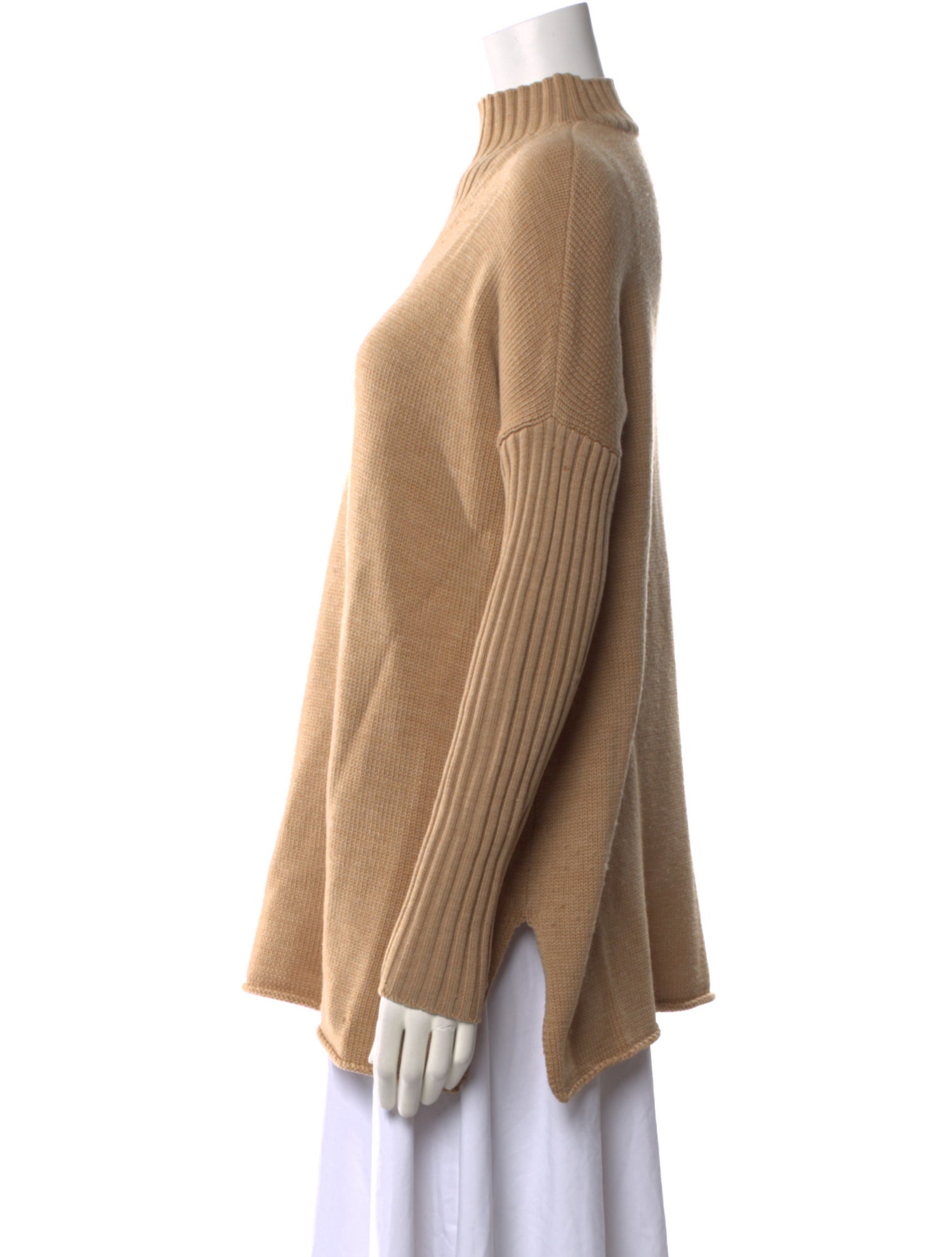 Tory Burch Merino Wool Mock Neck Sweater