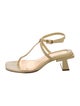 Tory Burch Leather Cutout Accent T-Strap Sandals