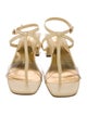 Tory Burch Leather Cutout Accent T-Strap Sandals