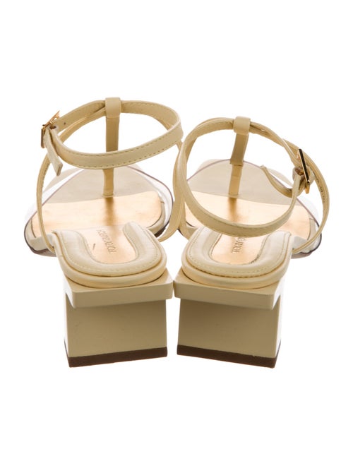 Tory Burch Leather Cutout Accent T-Strap Sandals