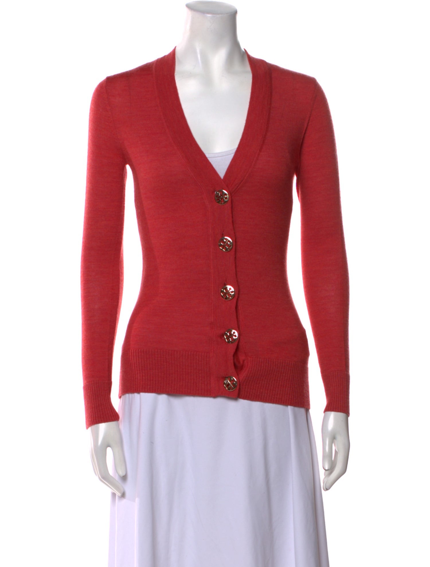 Tory Burch Merino Wool V-Neck Sweater