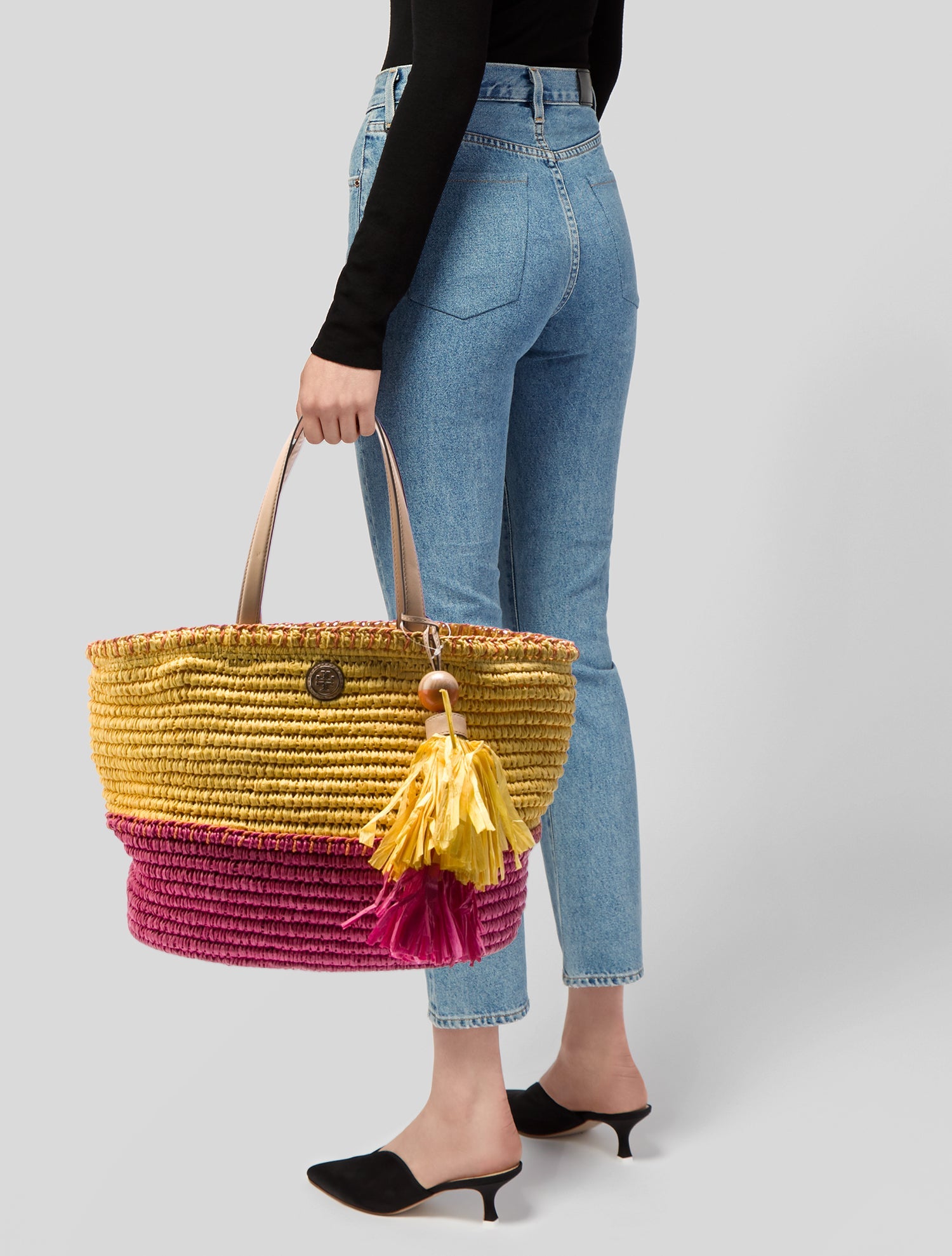 Tory Burch Straw Shoulder Bag