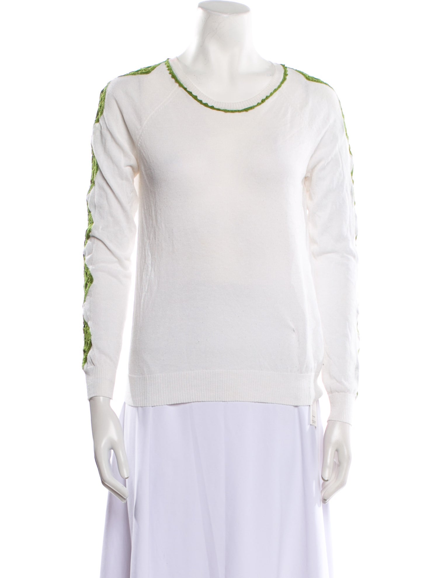 Tory Burch Scoop Neck Long Sleeve Sweatshirt