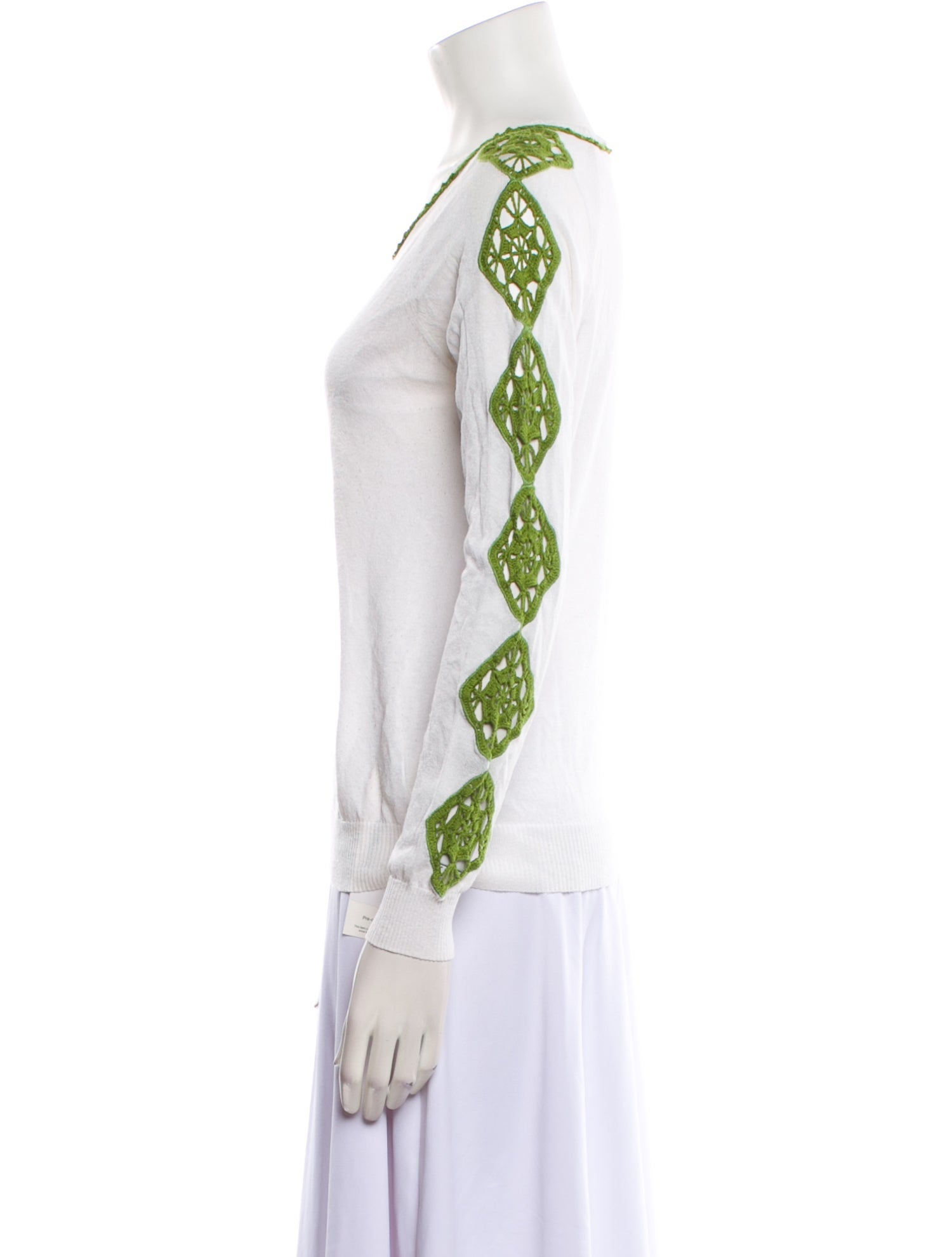 Tory Burch Scoop Neck Long Sleeve Sweatshirt