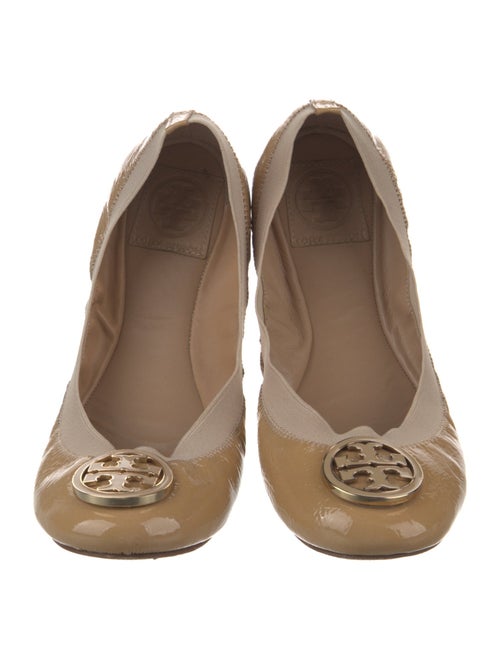 Tory Burch Patent Leather Grosgrain Trim Ballet Flats