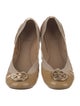 Tory Burch Patent Leather Grosgrain Trim Ballet Flats