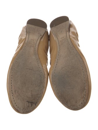 Tory Burch Patent Leather Grosgrain Trim Ballet Flats