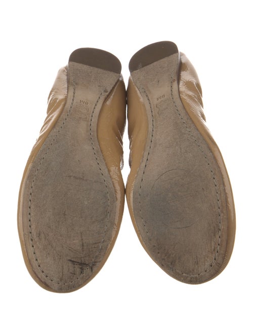 Tory Burch Patent Leather Grosgrain Trim Ballet Flats