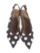 Tory Burch Canvas Polka Dot Print Slingback Pumps
