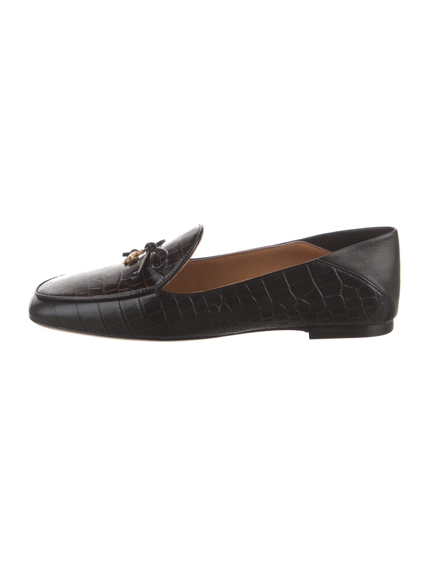 Tory Burch Leather Bow Accents Loafers