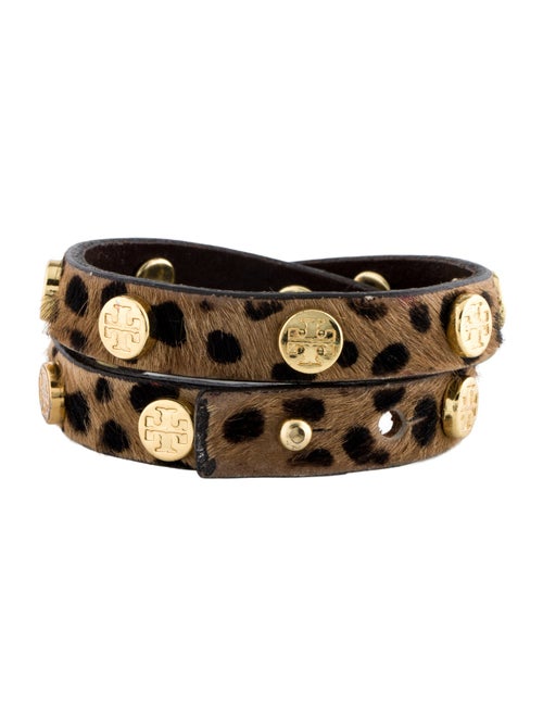 Tory Burch Leopard Print Double Wrap Bracelet
