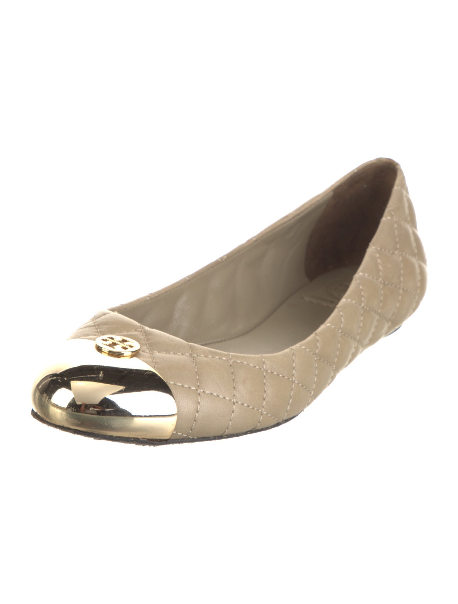 Tory Burch Leather Colorblock Pattern Ballet Flats