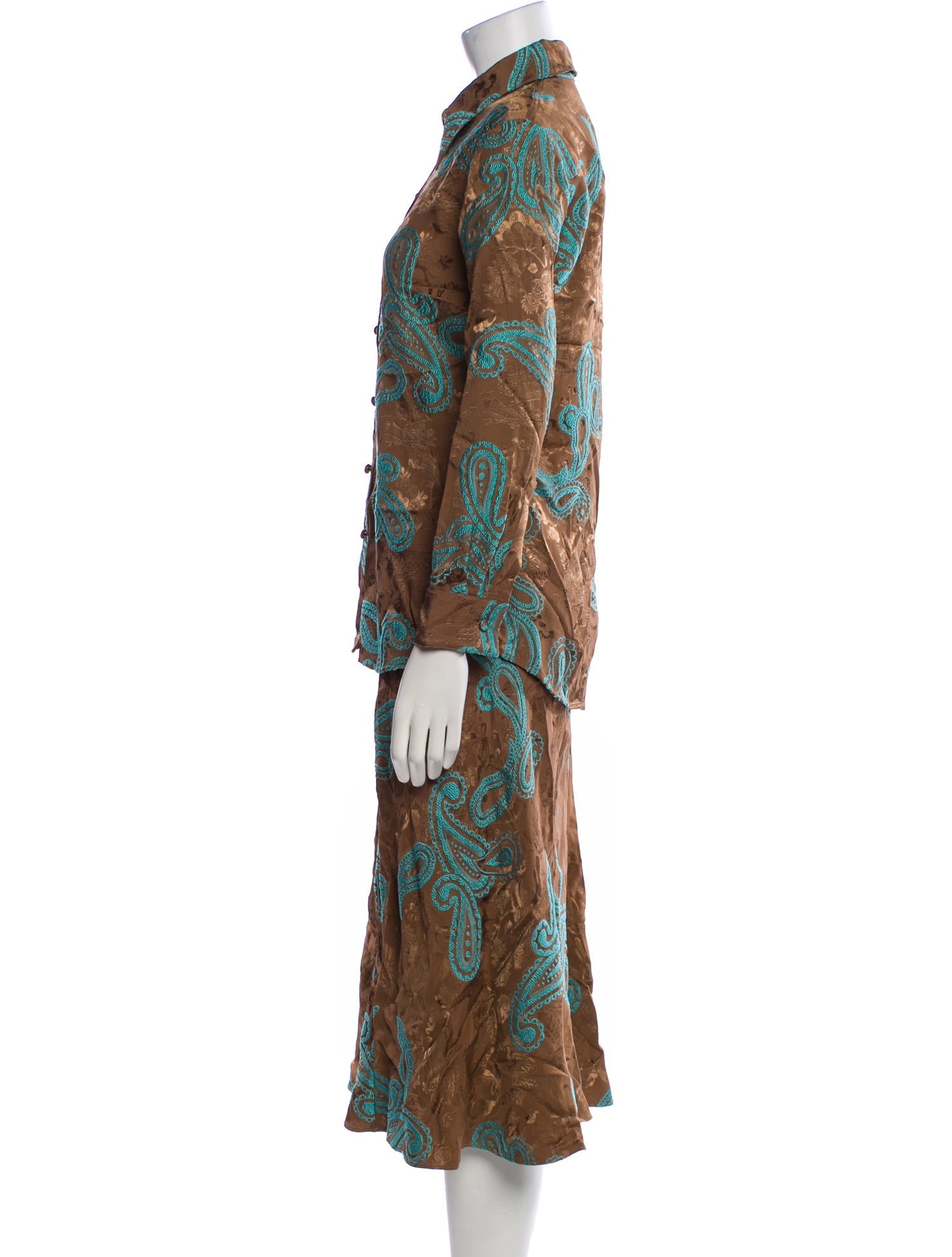 Tory Burch Paisley Print Skirt Set