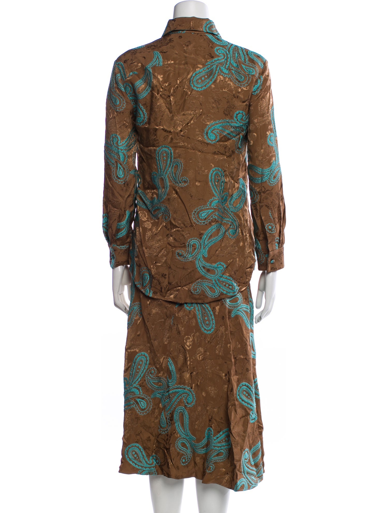 Tory Burch Paisley Print Skirt Set