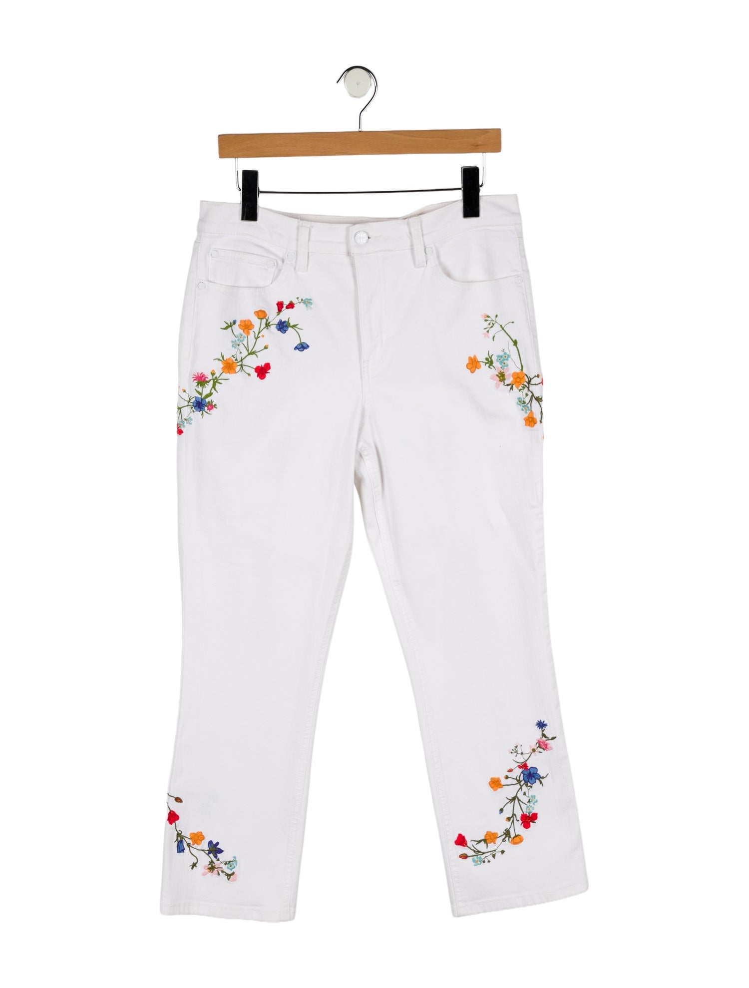 Tory Burch High-Rise Straight Leg Jeans