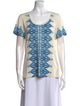 Tory Burch Printed Scoop Neck T-Shirt