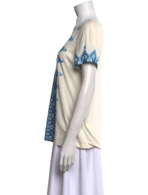 Tory Burch Printed Scoop Neck T-Shirt