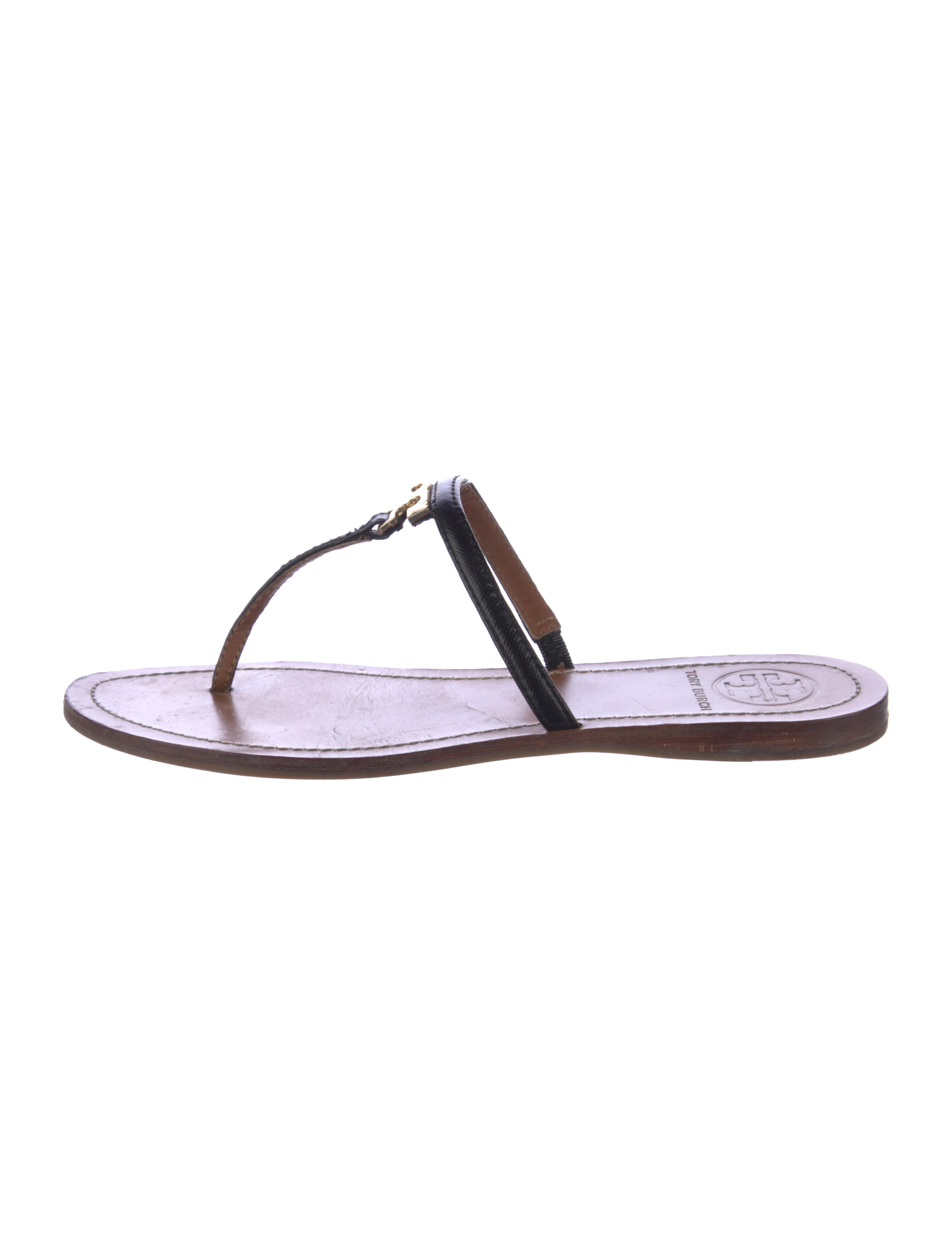 Tory Burch Leather T-Strap Sandals