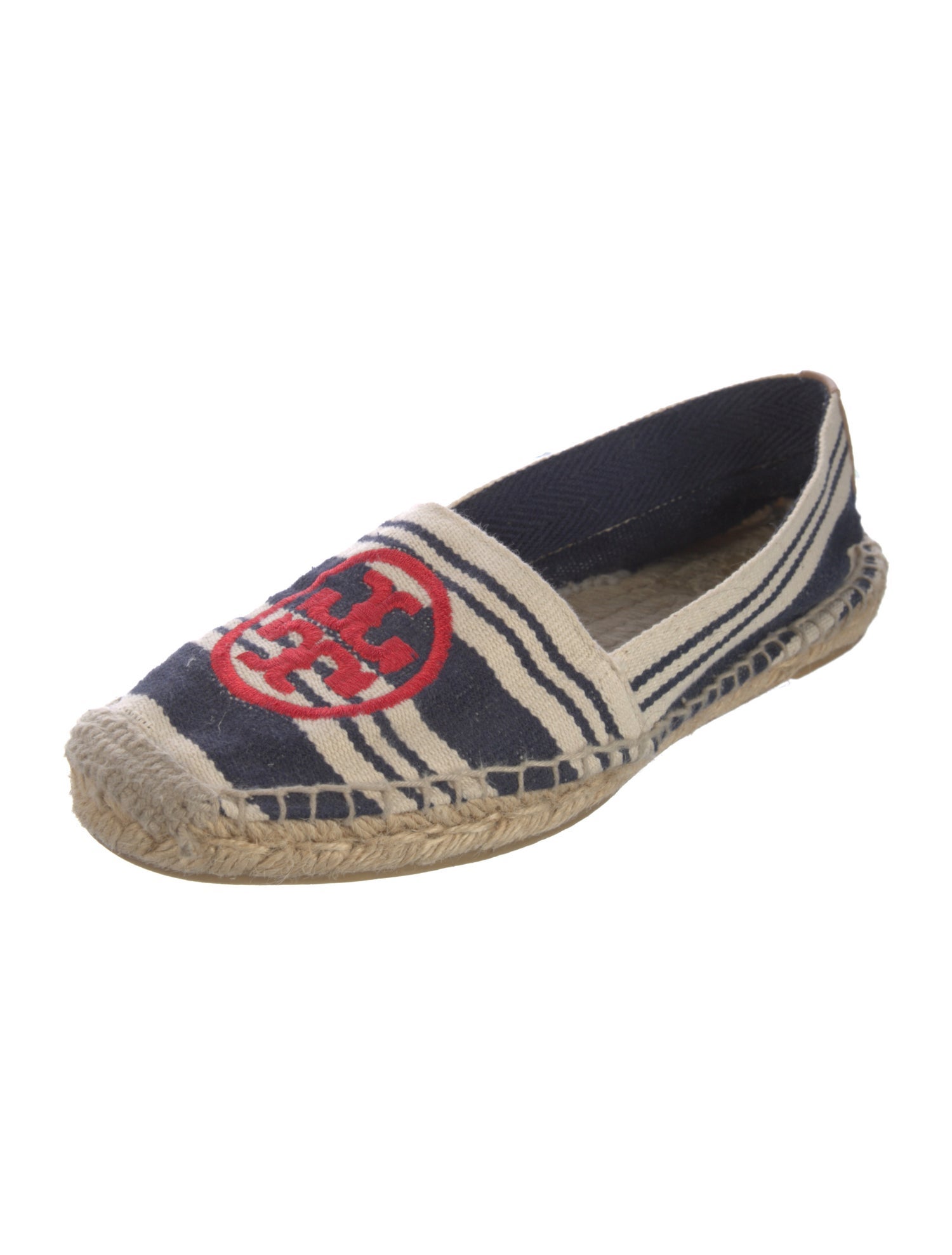 Tory Burch Signature Logo Canvas Espadrilles